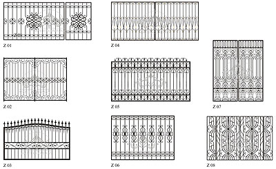 Кованый забор - набор эскизов 2