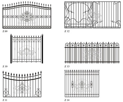 Кованый забор - набор эскизов 3