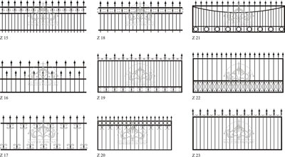 Кованый забор - набор эскизов 1